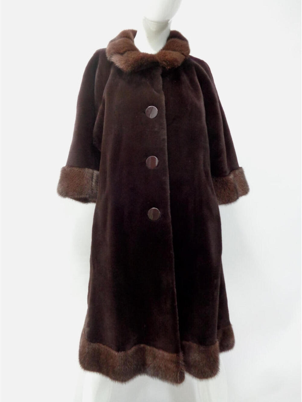 Showroom New Brown Sheared Mink Fur Coat Jacket Women Woman Sz 4 Small